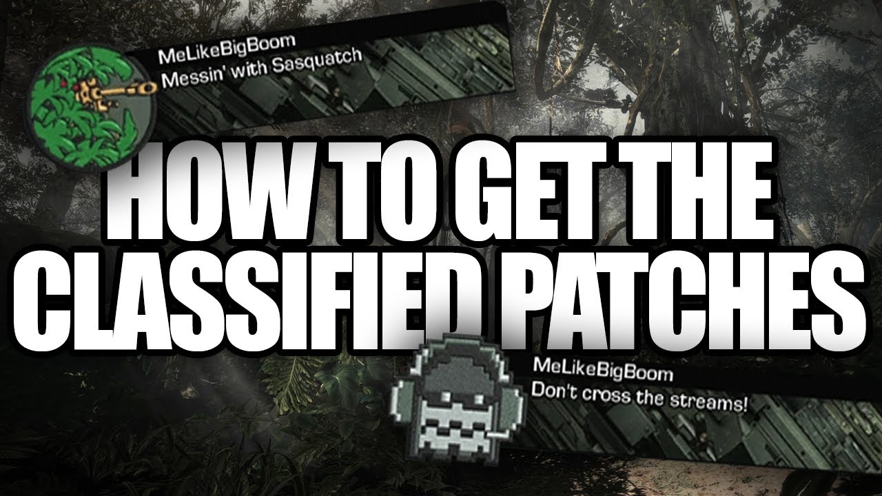 COD Ghosts: How to get the Classified Patches (Don't cross the streams ...