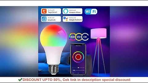 Tuya Smart WiFi LED Light Bulbs 220V 110V 10W 15W 20W E27 Alexa LED Lamp RGB Smart Life APP Google A