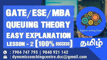 Queuing Theory for GATE Exam | ESE/MBA Exam | Lesson 2 | Tamil | Tricks & Easy Explanation | DCC