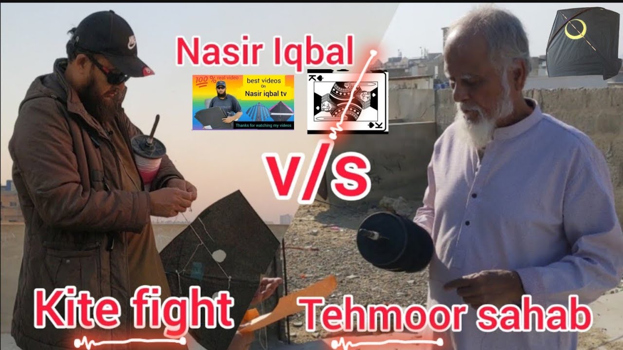 Super kite Fight ||  Nasir Iqbal v/s Tehmoor Sahab || پتنگ بازی شاندار 😱😍
