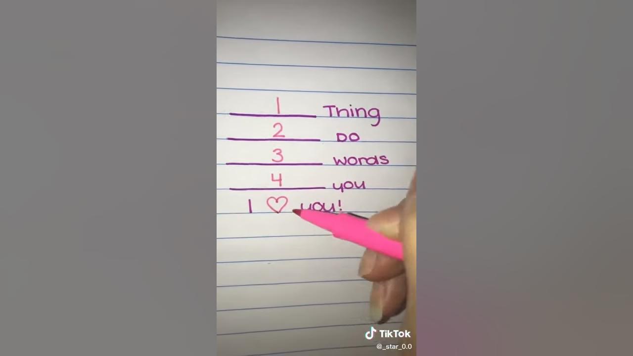 1 Thing To Do 3 Words For You 1 thing 2 do 3 words for you i 💝 you - YouTube