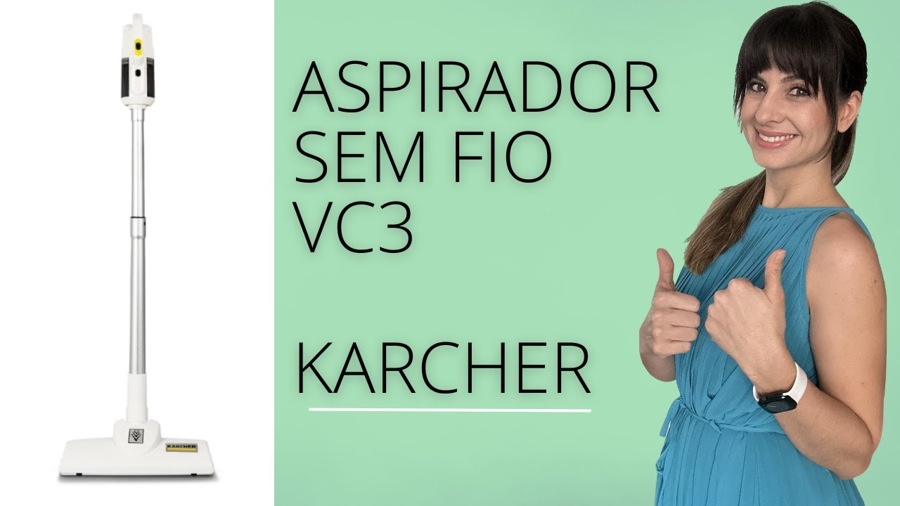 O ASPIRADOR DE PÓ SEM FIO VERTICAL (TIPO DYSON) MAIS BARATO, DOS MELHORES  DE ENTRADA: VC3 DA KARCHER 