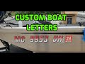 Custom Boat Lettering - Lowe Skorpion Bass Boat