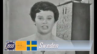 eurovision 1959 Sweden 🇸🇪 Brita Borg - Augustin