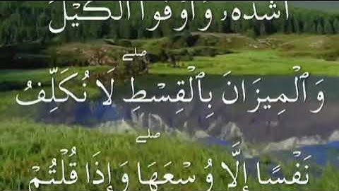 سورة الانعام صفحة ١٤٩ مكتوبة مكررة بصوت سعد الغامدي