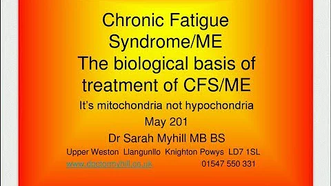 Clinical management of chronic fatigue syndrome (CFS/ME) by Dr Sarah Myhill