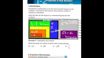 1.2 Properties of Real Numbers