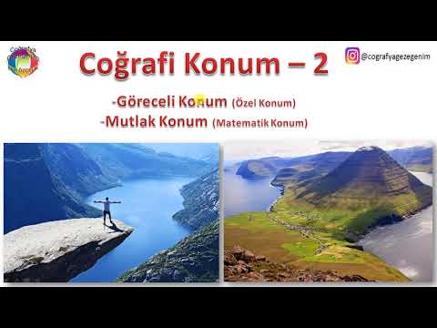 Coğrafi Konum TYT Coğrafya, Mutlak Konum, Göreceli Konum Özel Konum Matematik Konum farkı