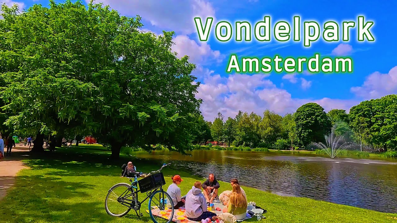Vondelpark, Amsterdam! | Yemyeşil bir park yürüyüşü! | Walking Tour 4K HDR #amsterdam  #summerwalk