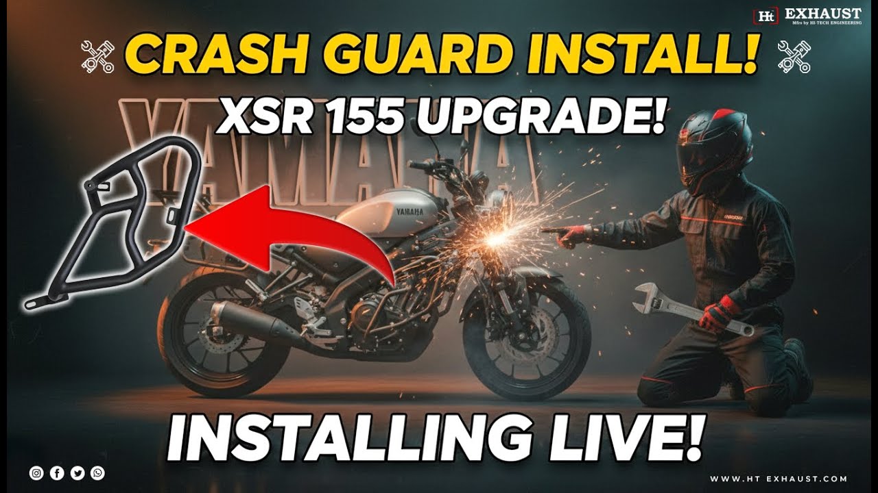 GUIDE FOR YAMAHA XSR 155 - CRASH GUARD INSTALLATION - SB 1104
