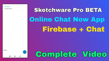 How to make a Online Chat Now App in Sketchware Pro BETA Full Firebase + Chat App Complete Video 🤩🤩🤩