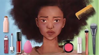 HOMELESS TRANSFORMATION // BLACK BEAUTY MAKEUP ANIMATION // Homeless to Goddess