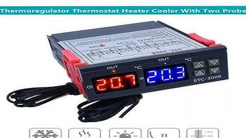 Dual Digital STC-3008 Temperature Controller Two Relay Output Thermostat Heater with Probe 12V