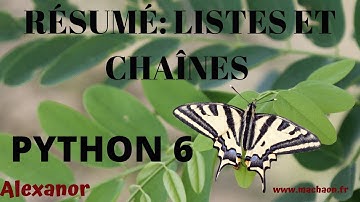 Programmation Python #6  - Résumé sur les listes