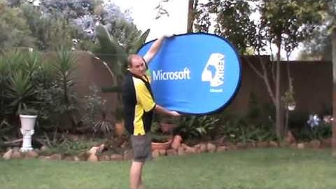 Folding away a Pop Up Banner