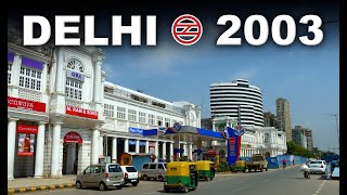 Delhi 2003 Street Traffic (Early Metro Construction) | DTC Buses, Auto-Rickshaws & More