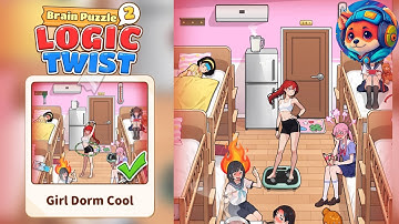 Brain Puzzle 2: Logic Twist Level 63 girl dorm cool | Walkthrough & Solution Mobile 