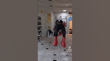 Duke Dennis does backflip in big red boots‼️‼️‼️#amp #shorts #dukedennis