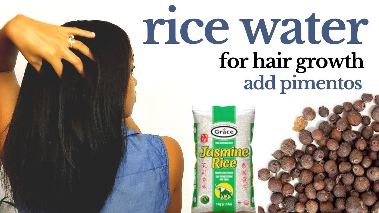 rice water with pimentos for hair growth..... natural 4c & relaxed hair