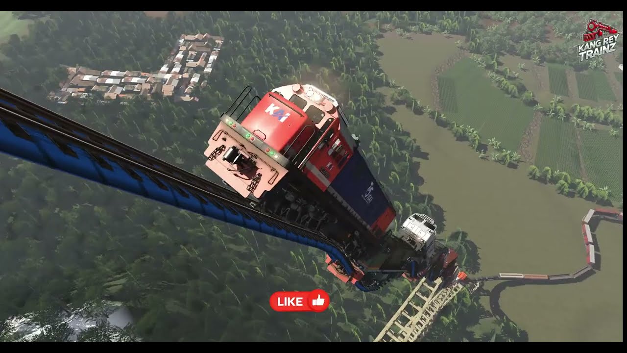 Kereta Api Loncat Loncat Menaiki Gunung Dan Terbang