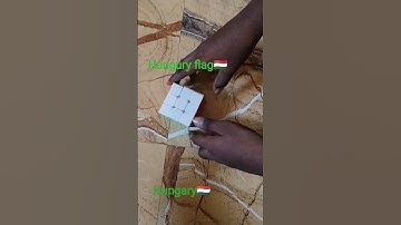 How to make Hungary flag on rubic cube# trend #cube