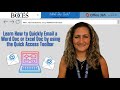 👩🏼‍💻Learn How to Quickly Email a Word Doc or Excel Doc by using the Quick Access Toolbar! 📧