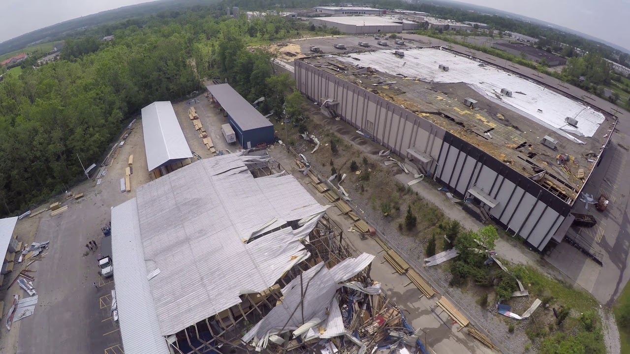 Wings Sports Bar & 84 lumber & Scene 75 Tornado Damage
