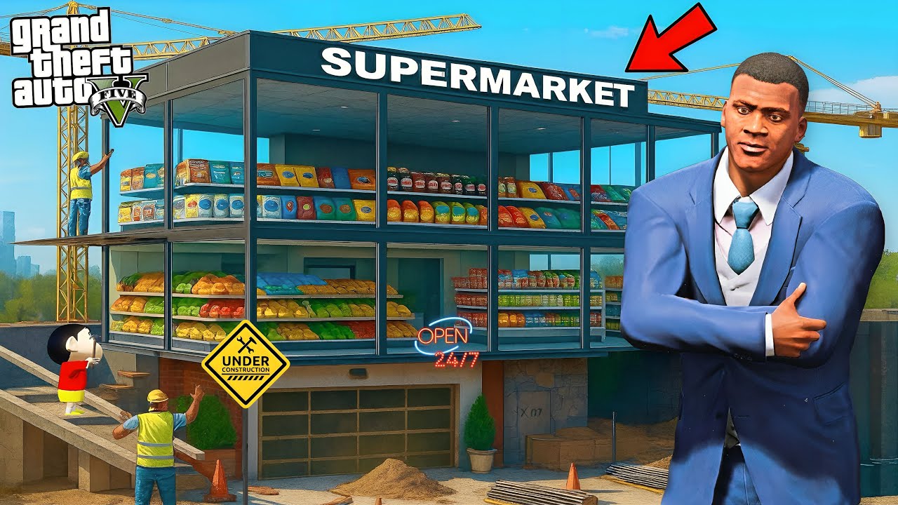 GTA 5 : Franklin & Shinchan Re-open Their Super Market ! in Telugu