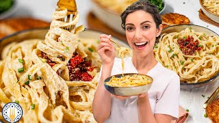 DairyFree Fettuccine Alfredo with Silken Tofu