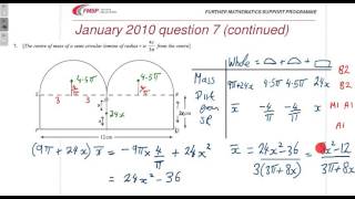 EDX M2 JAN 2010 Q7 CENTRE OF MASS