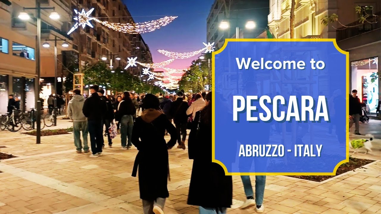 Прогулка по Пескаре: магия ночных рынков 🇮🇹 🏛️🏘️🌟✨🎇#ярмарка #уличныйрынок #прогулка