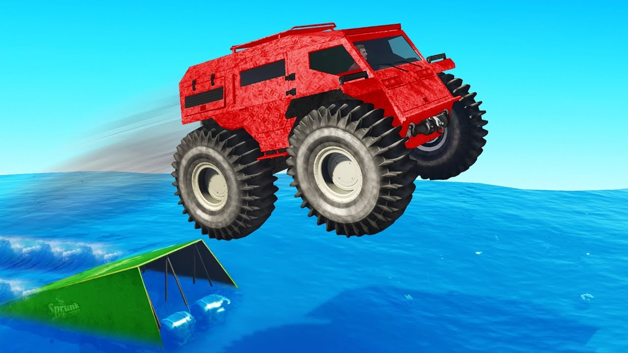 Boat + Tank = UNSTOPPABLE VEHICLE! (GTA 5 DLC)