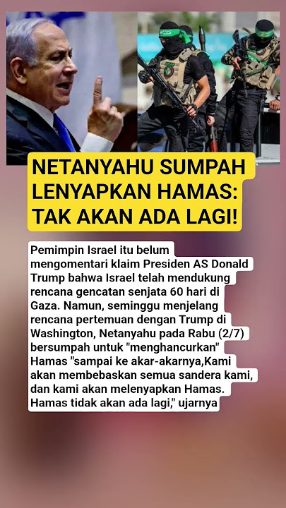 Netanyahu Bersumpah Lenyapkan Hamas: 'H4mas Tak Akan Ada Lagi!'