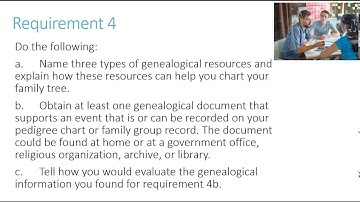 Genealogy Merit Badge Requirements