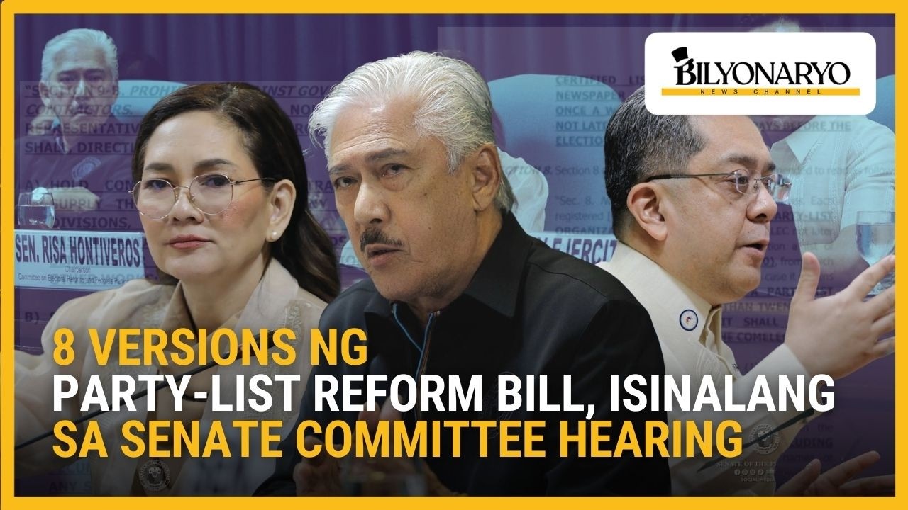 8 bersyon ng party-list reform bill, isinalang sa Senate committee hearing | Agenda