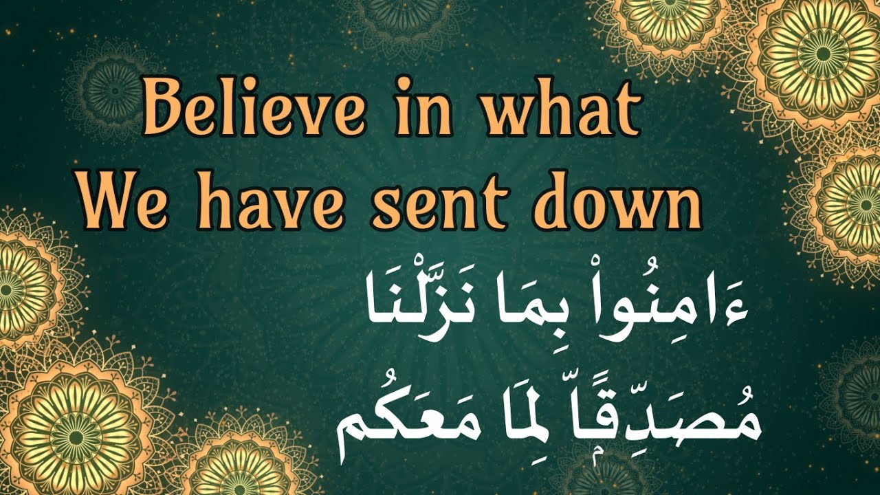 O you who were given the Scripture,