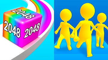 Jelly Run 2048 vs Runner Coaster Walkthrough Max Gameplay BMG90