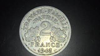 Pièce de 2 francs 1943 B France