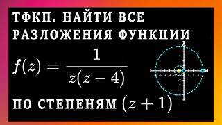 картинка: ТФКП. Найти все разложения функции в ряд Лорана. Область сходимости ряда Лорана. Кольцо сходимости.