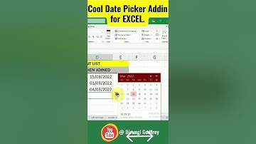 How to add Date Picker in Excel