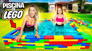 I MADE A GIANT LEGO POOL IN MY HOUSE!!!