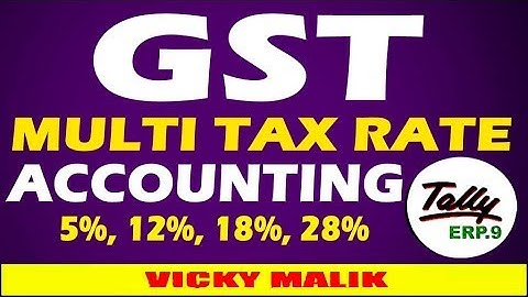 Multiple Tax Rate Items Entry in Single Invoice, Multi Tax Rate Entry under GST in Tally ERP 9 Hindi