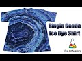 Tie Dye Pattern:  Ice Dyeing A Single Blue Geode Tie Dye Shirt