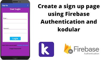 How to create Sign Up Page in Kodular using Firebase Authentication