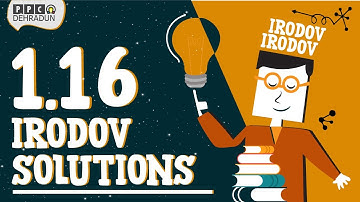 [1.16] - Problems in general Physics by I E Irodov: Solution by Saket Sir