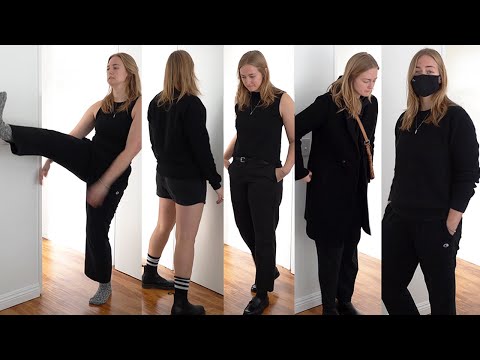 All-Black Unisex Minimalist Wardrobe