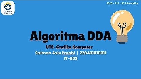 Algoritma DDA (Digital Differential Analyzer) - Grafika Komputer