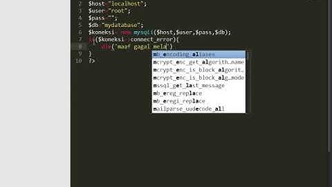 Membuat Koneksi ke Database MySQL Dengan PHP MySQLi