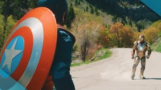 Ironman vs Captain America - Longboard Battle