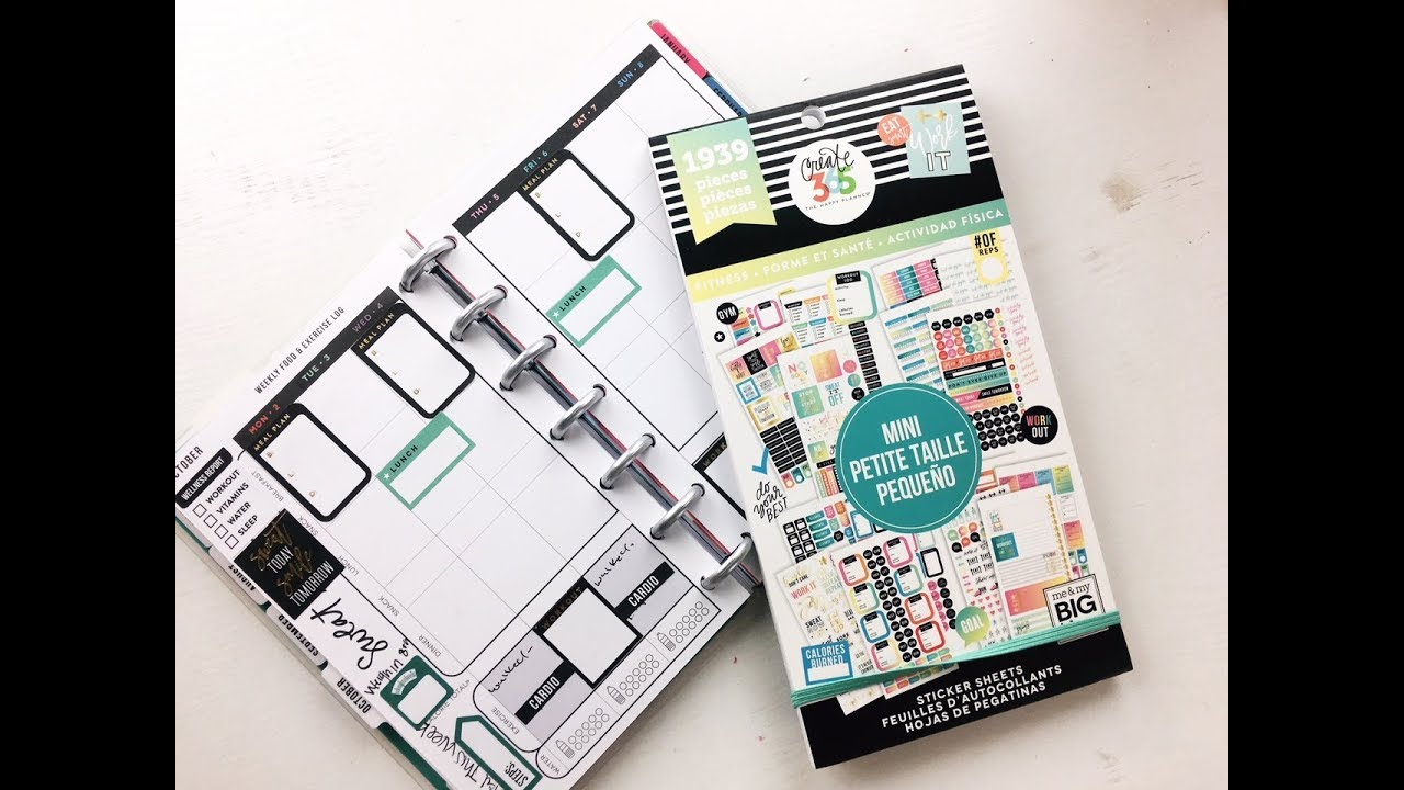 the happy planner mini fitness book flip through planning with